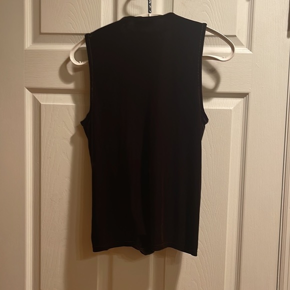 Waverly gray sleeveless longneck chocolate brown the Lord top size small - Picture 4 of 4